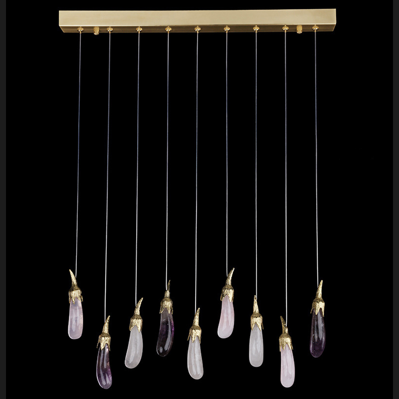 Люстра Eggplant Chandelier Line Латунь Белый Розовый пастельный Violet Dusk ( фиолетовый сумрак ) Люстра Eggplant Chandelier Line Латунь Белый Розовый пастельный Violet Dusk ( фиолетовый сумрак ) в Костроме | Loft Concept