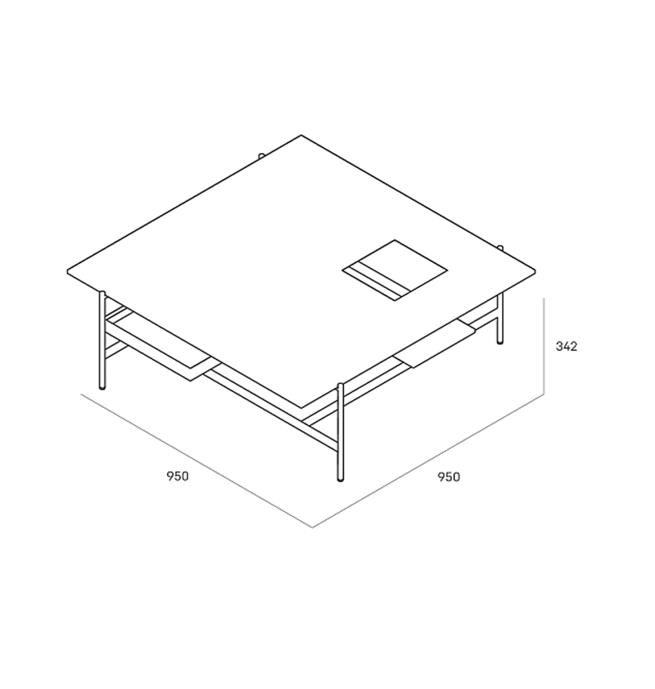 Karat журнальный столик цвета серый камень с съемным подносом в Костроме