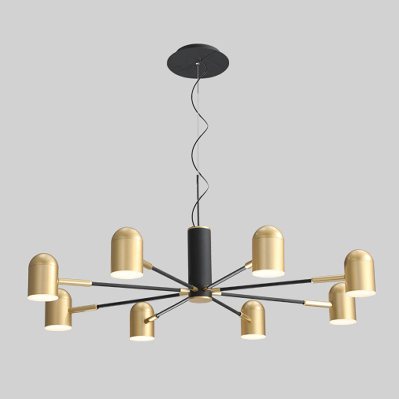 Люстра Desi Loft Chandelier Gold Золотой Черный Люстра Desi Loft Chandelier Gold Золотой Черный в Костроме | Loft Concept