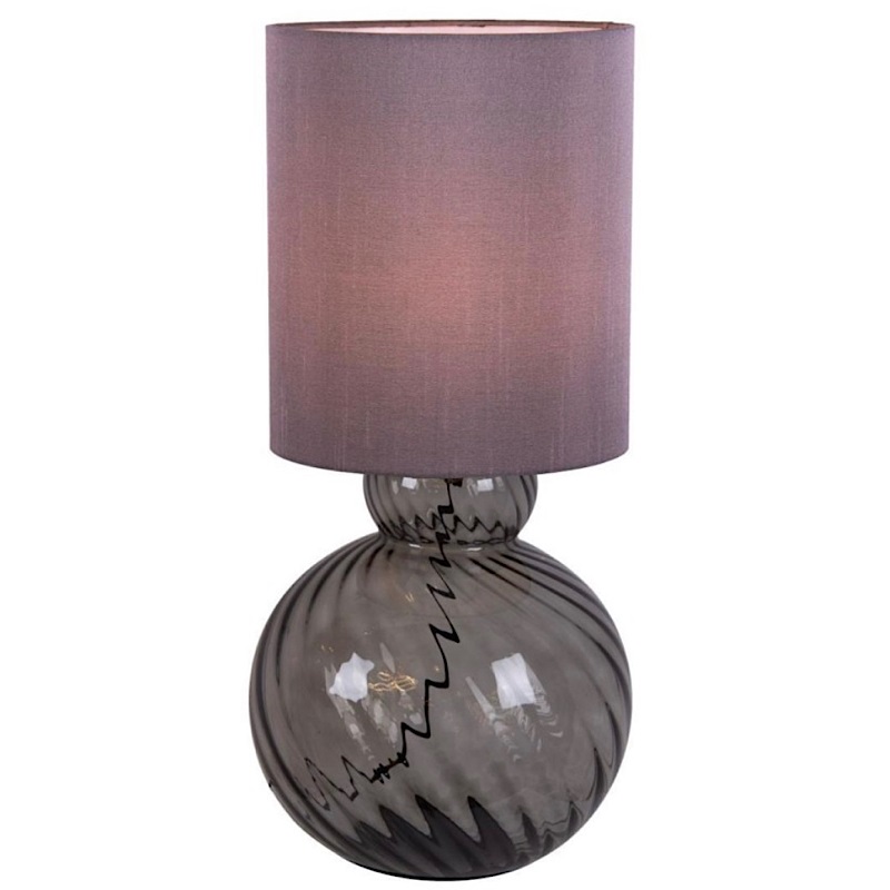 Настольная лампа Grey RIBBED BASE Серый Дымчатый (Smoke) Настольная лампа Grey RIBBED BASE Серый Дымчатый (Smoke) в Костроме | Loft Concept