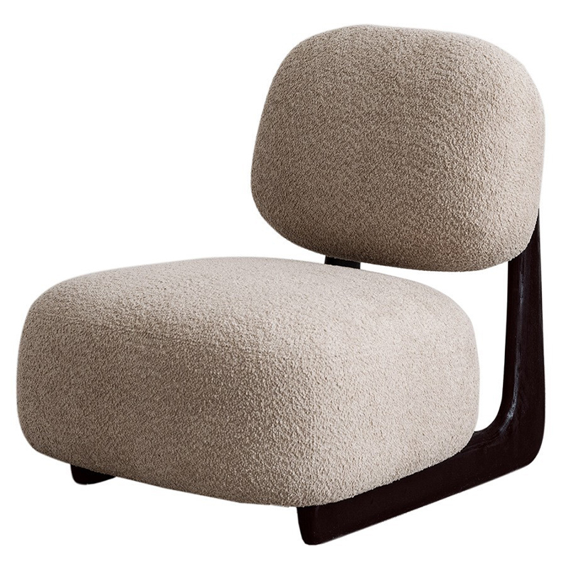 Кресло Eesa Cozy Wood Armchair Черный Бежевый Кресло Eesa Cozy Wood Armchair Черный Бежевый в Костроме | Loft Concept