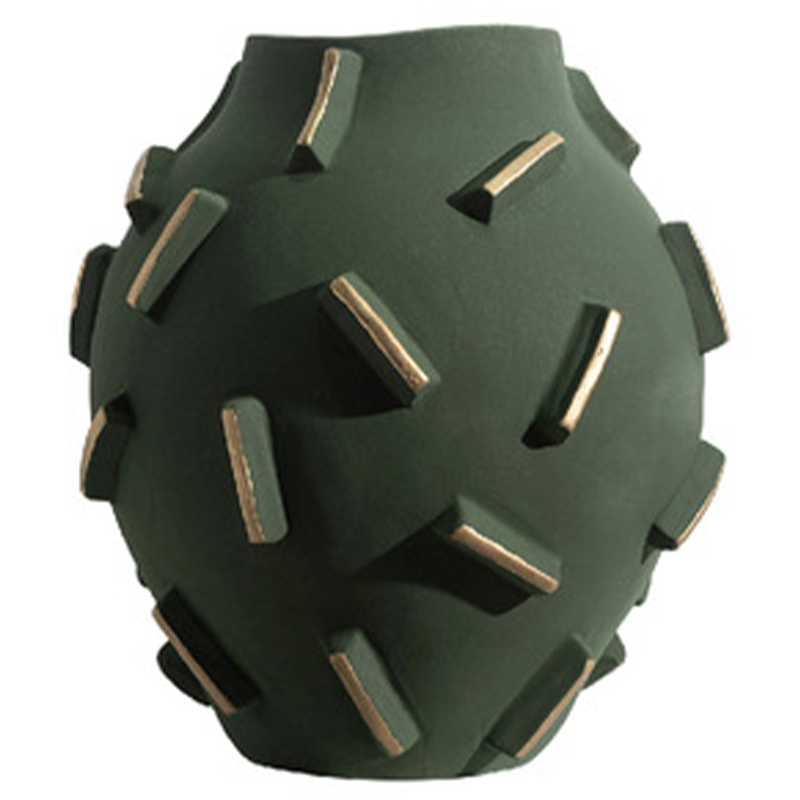Ваза Molecule Collection Green Vase Зеленый Золотой Ваза Molecule Collection Green Vase Зеленый Золотой в Костроме | Loft Concept