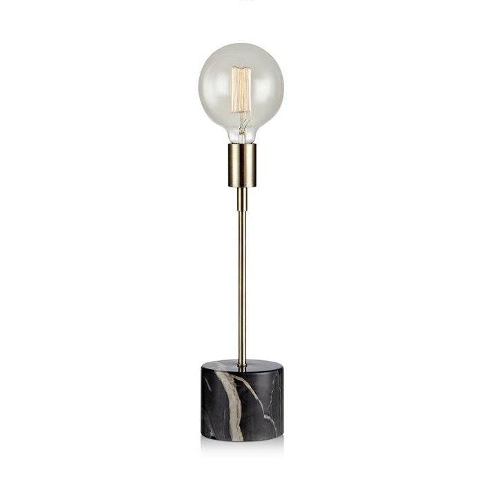 Настольная лампа Marble Top Black Tall Латунь Черный Настольная лампа Marble Top Black Tall Латунь Черный в Костроме | Loft Concept