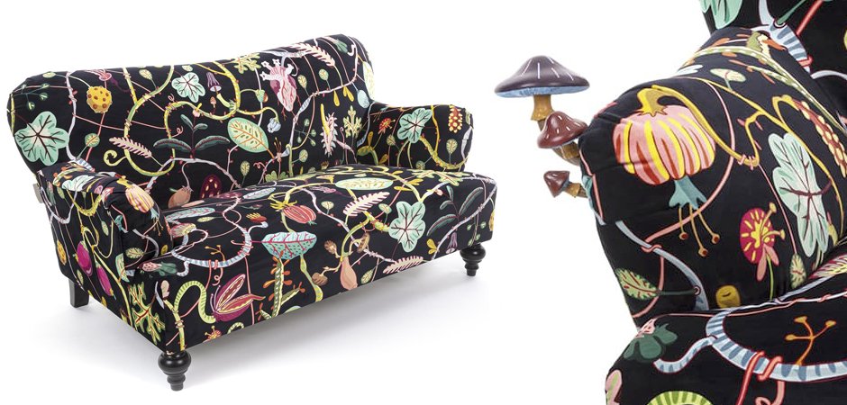 Диван Seletti Botanical Diva Sofa Black Диван Seletti Botanical Diva Sofa Black - Loft-Concept в Костроме