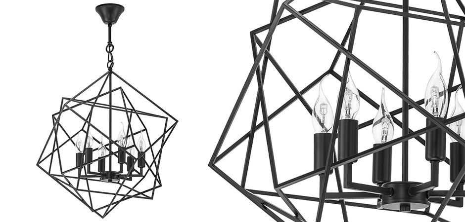 Люстра CUBIST Chandelier Black Люстра CUBIST Chandelier Black - Loft-Concept в Костроме