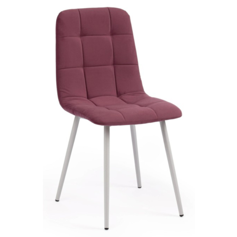 Стул Nancy Velour Plum Chair Сливовый (Plum) Белый Стул Nancy Velour Plum Chair Сливовый (Plum) Белый в Костроме | Loft Concept