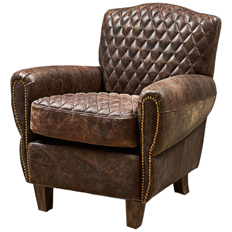 Кресло Jody Armchair Brown Leather Коричневый винтаж Коричневый Кресло Jody Armchair Brown Leather Коричневый винтаж Коричневый в Костроме | Loft Concept