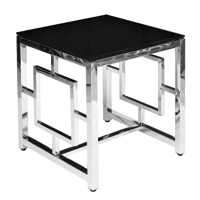 Стол Quadrum Table Хром Глянцевый черный в Костроме | Loft Concept 