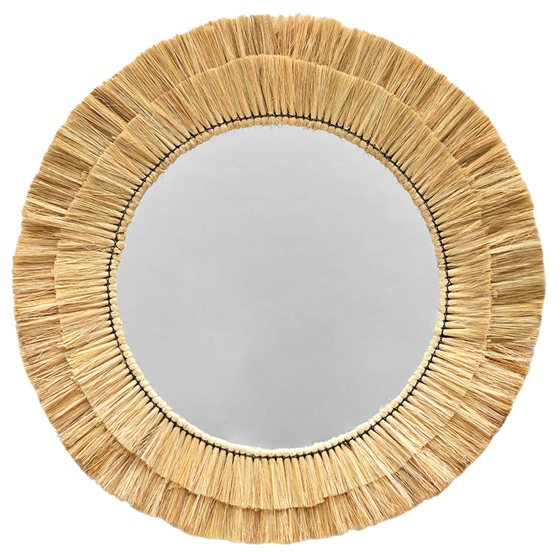 Круглое зеркало с плетеной рамой Jyoti Wicker Mirror Древесина Зеркало Круглое зеркало с плетеной рамой Jyoti Wicker Mirror Древесина Зеркало в Костроме | Loft Concept