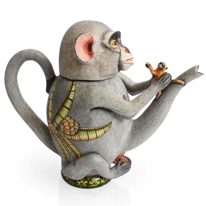 Кувшин Обезьяна с Белкой Monkey Teapot Серый Кувшин Обезьяна с Белкой Monkey Teapot Серый в Костроме | Loft Concept