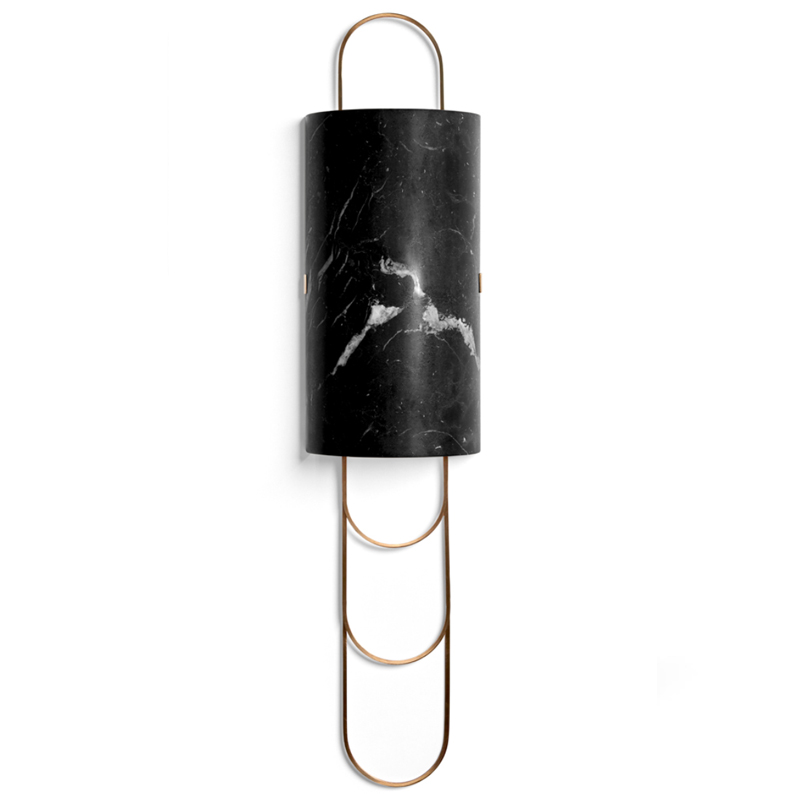 Бра Niagara WALL LAMP Ginger and Jagger Black Латунь Черный Мрамор Nero Бра Niagara WALL LAMP Ginger and Jagger Black Латунь Черный Мрамор Nero в Костроме | Loft Concept