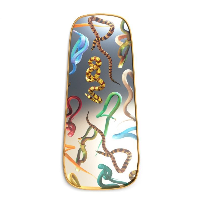 Зеркало Seletti Mirror Gold Frame Snakes Мульти Зеркало Seletti Mirror Gold Frame Snakes Мульти в Костроме | Loft Concept