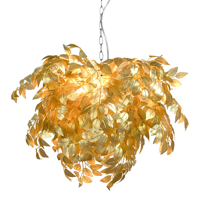 Люстра Golden Autumn Leaves Золотой Хром Люстра Golden Autumn Leaves Золотой Хром в Костроме | Loft Concept