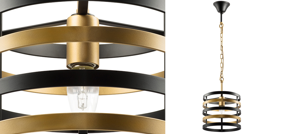 Подвесной светильник Gold Stripes Chandelier Подвесной светильник Gold Stripes Chandelier - Loft-Concept в Костроме