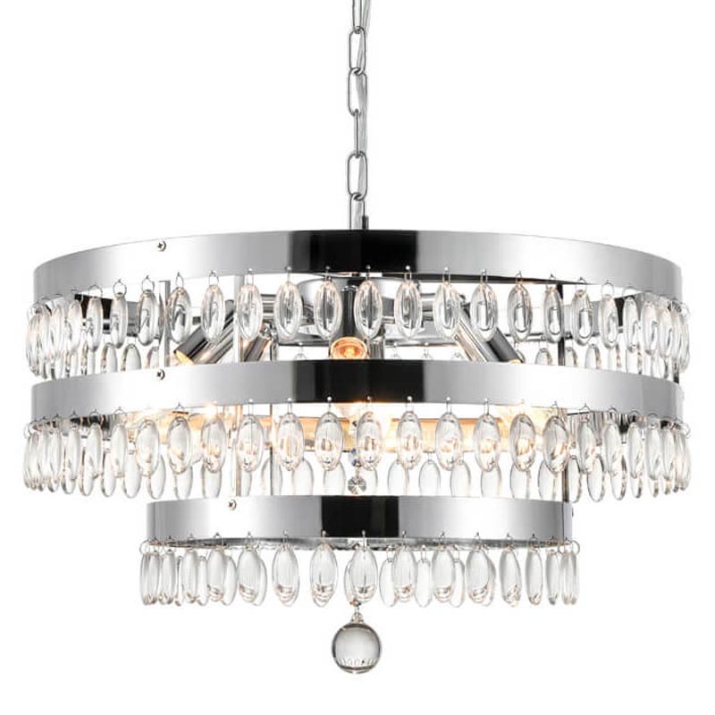 Люстра Oberon Chandelier chrome 50 Прозрачный (Transparent) Хром Люстра Oberon Chandelier chrome 50 Прозрачный (Transparent) Хром в Костроме | Loft Concept