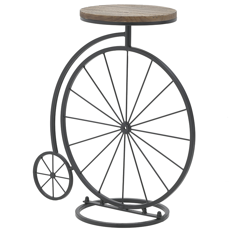 Приставной столик в виде велосипеда Penny-Farthing Side Table Черный Коричневый Приставной столик в виде велосипеда Penny-Farthing Side Table Черный Коричневый в Костроме | Loft Concept