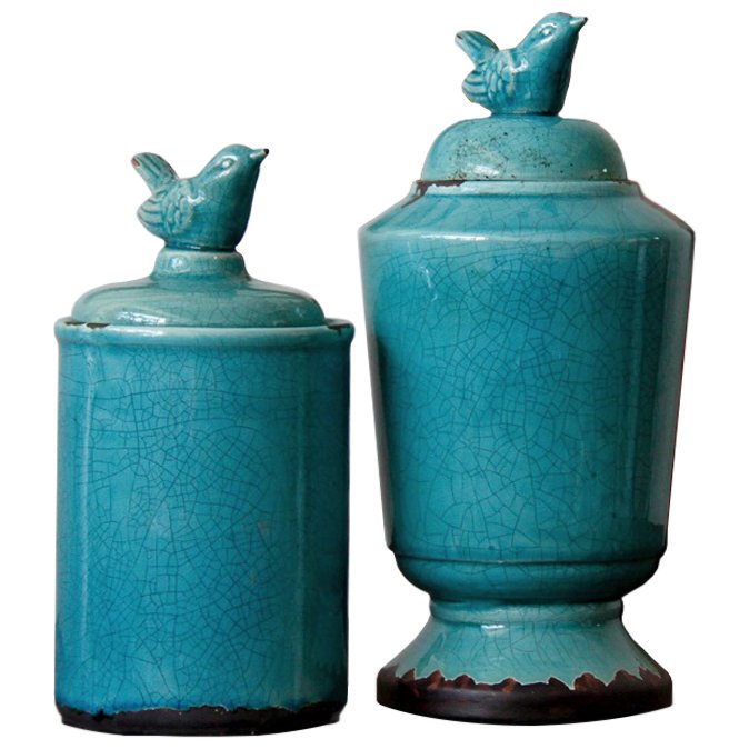 Ваза Turquoise bird Бирюзовый Ваза Turquoise bird Бирюзовый в Костроме | Loft Concept