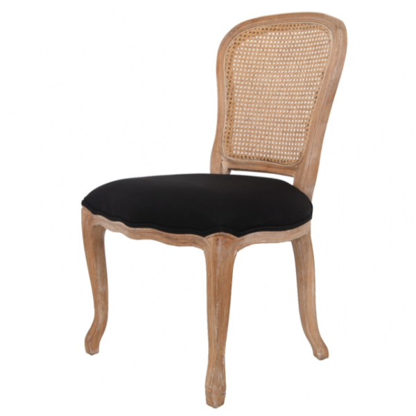 Стул French chairs Provence Neman Black Rattan Chair Черный Бежевый Стул French chairs Provence Neman Black Rattan Chair Черный Бежевый в Костроме | Loft Concept