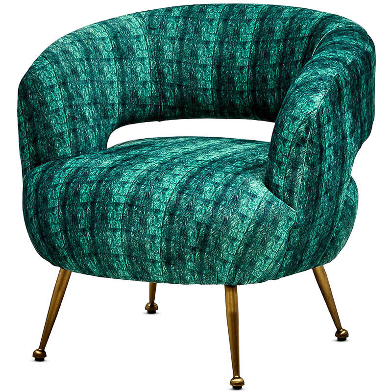Кресло Hebe Chair Бирюзовый Латунь Кресло Hebe Chair Бирюзовый Латунь в Костроме | Loft Concept