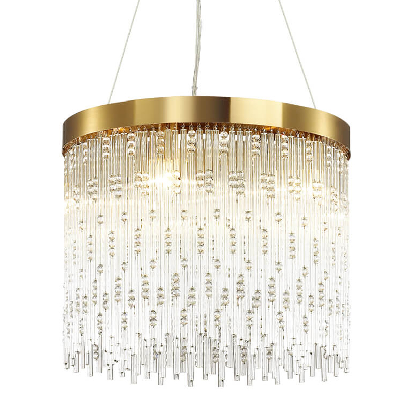 Люстра Hailstorm Rain Kerri Chandelier gold 45 Прозрачный (Transparent) Золотой Люстра Hailstorm Rain Kerri Chandelier gold 45 Прозрачный (Transparent) Золотой в Костроме | Loft Concept