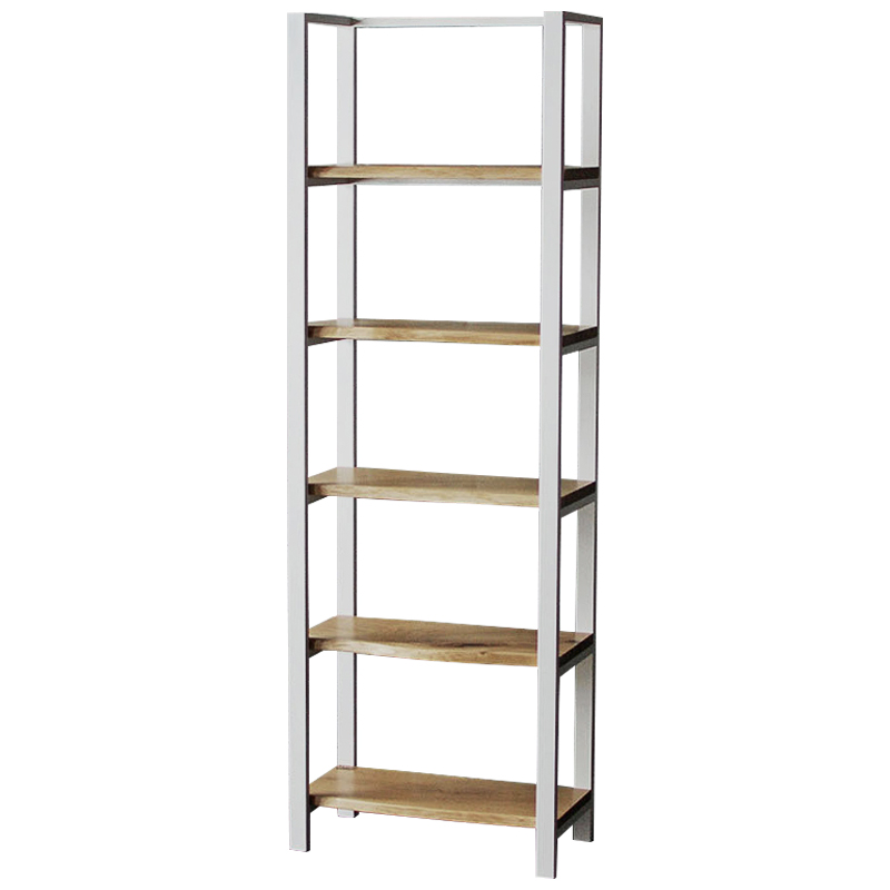 Стеллаж Holt White Industrial Metal Rust Rack Белый Древесина Стеллаж Holt White Industrial Metal Rust Rack Белый Древесина в Костроме | Loft Concept