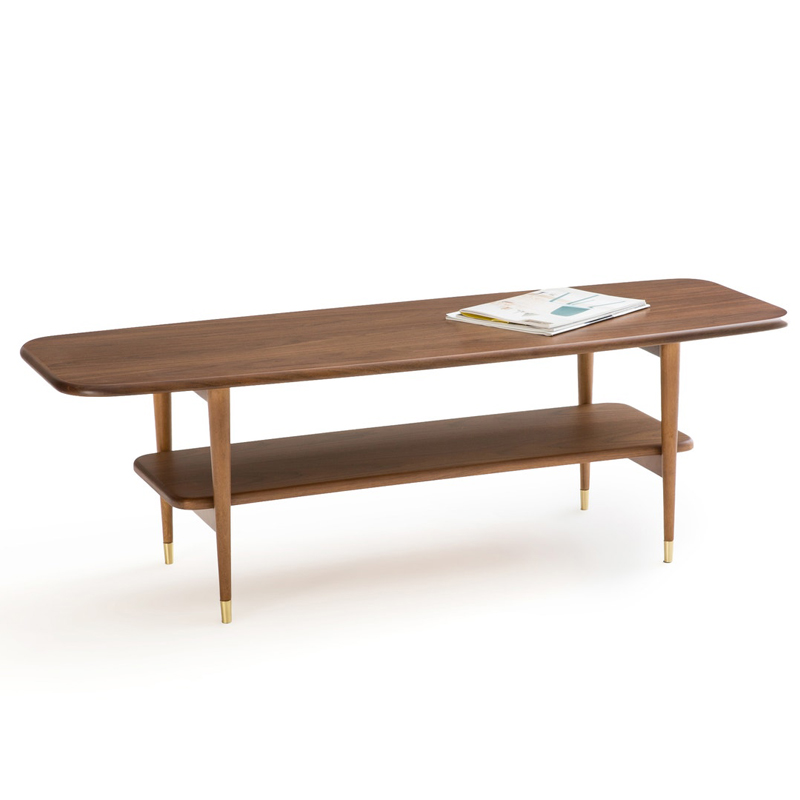 Кофейный стол Truls Coffee table Орех Латунь Кофейный стол Truls Coffee table Орех Латунь в Костроме | Loft Concept