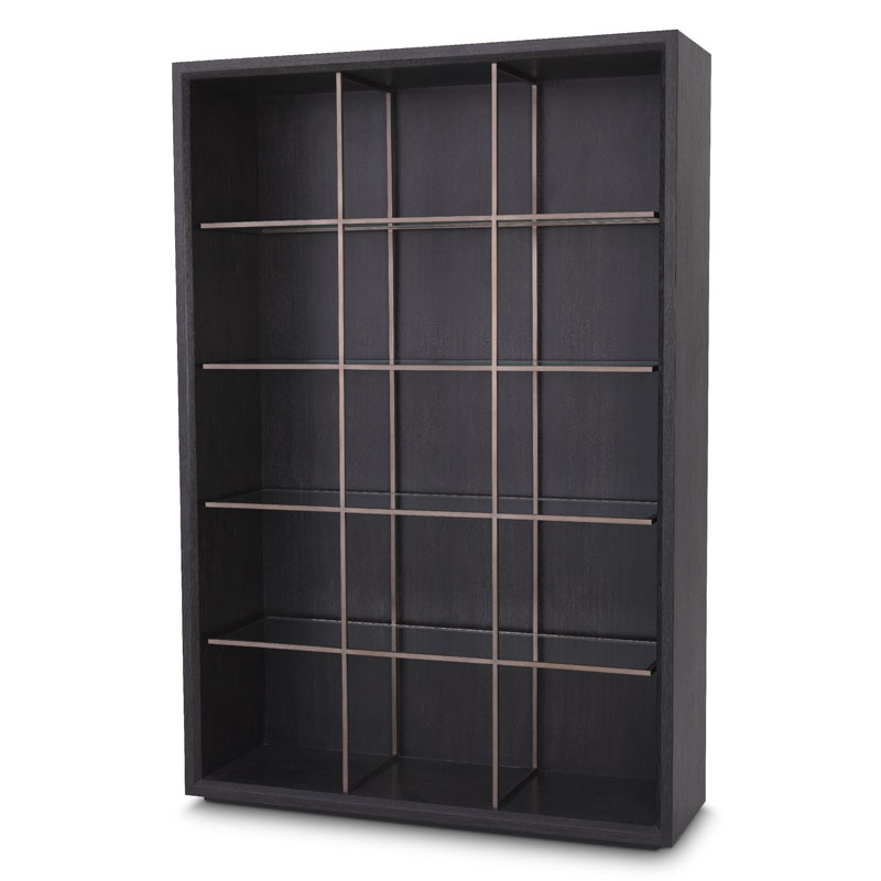 Стеллаж Eichholtz CABINET HENNESSEY Темный дуб Бронза Стеллаж Eichholtz CABINET HENNESSEY Темный дуб Бронза в Костроме | Loft Concept