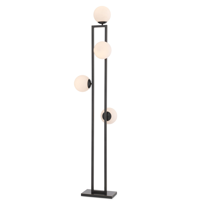 Торшер Eichholtz Floor Lamp Pascal Bronze Темная бронза Белый Торшер Eichholtz Floor Lamp Pascal Bronze Темная бронза Белый в Костроме | Loft Concept