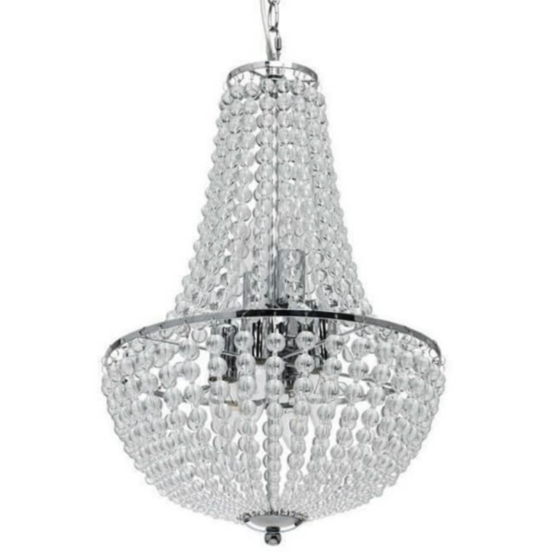 Люстра Virginia Clear Beads Chandelier chrome Хром Прозрачное Стекло Люстра Virginia Clear Beads Chandelier chrome Хром Прозрачное Стекло в Костроме | Loft Concept