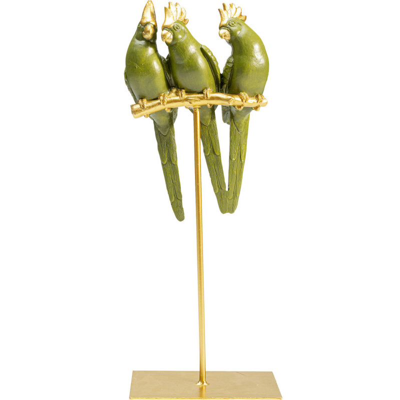 Статуэтка Three Green Parrots Зеленый Статуэтка Three Green Parrots Зеленый в Костроме | Loft Concept
