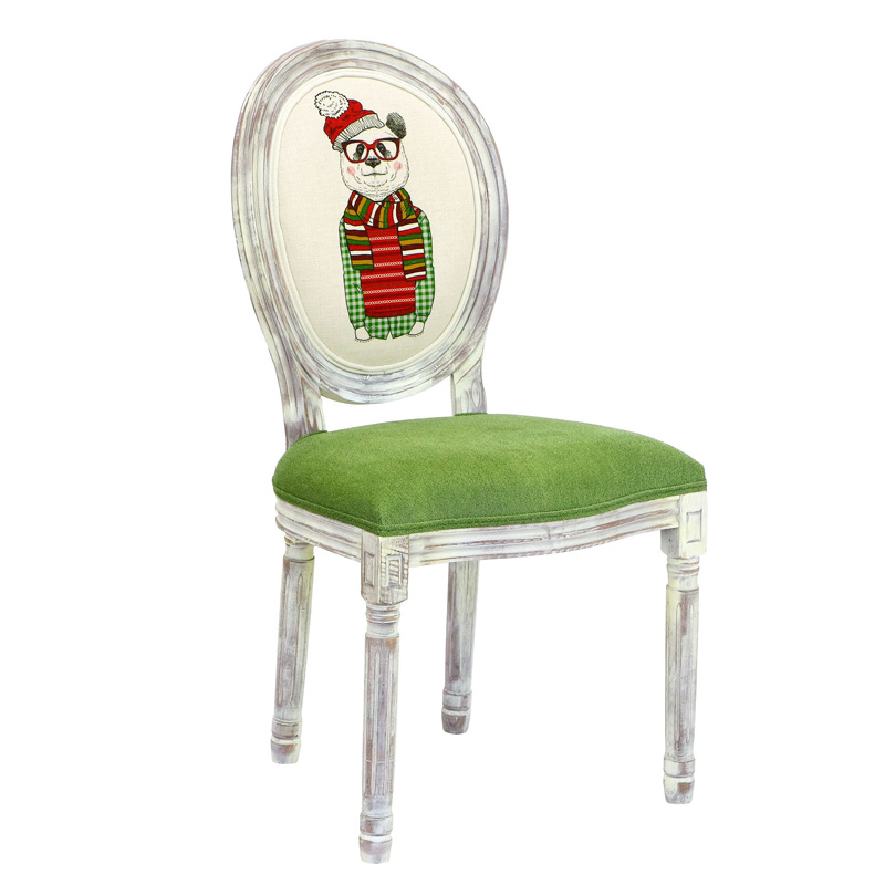 Стул French chair Polar Bear Белый Зеленый Стул French chair Polar Bear Белый Зеленый в Костроме | Loft Concept