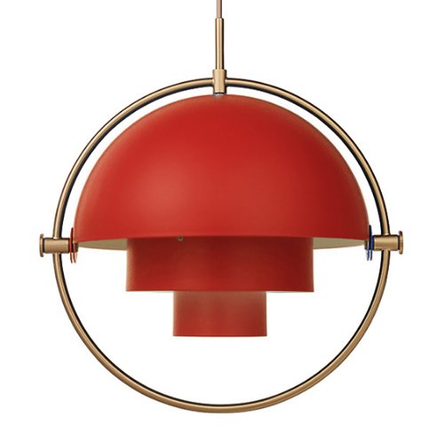 Люстра Louis Weisdorff Gubi Multi-lite Pendant Red Латунь Бургундский красный Люстра Louis Weisdorff Gubi Multi-lite Pendant Red Латунь Бургундский красный в Костроме | Loft Concept