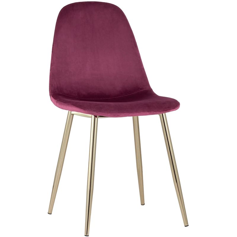 Стул Archie Chair Велюр Фуксия Золотые ножки Фуксия Золотой Стул Archie Chair Велюр Фуксия Золотые ножки Фуксия Золотой в Костроме | Loft Concept