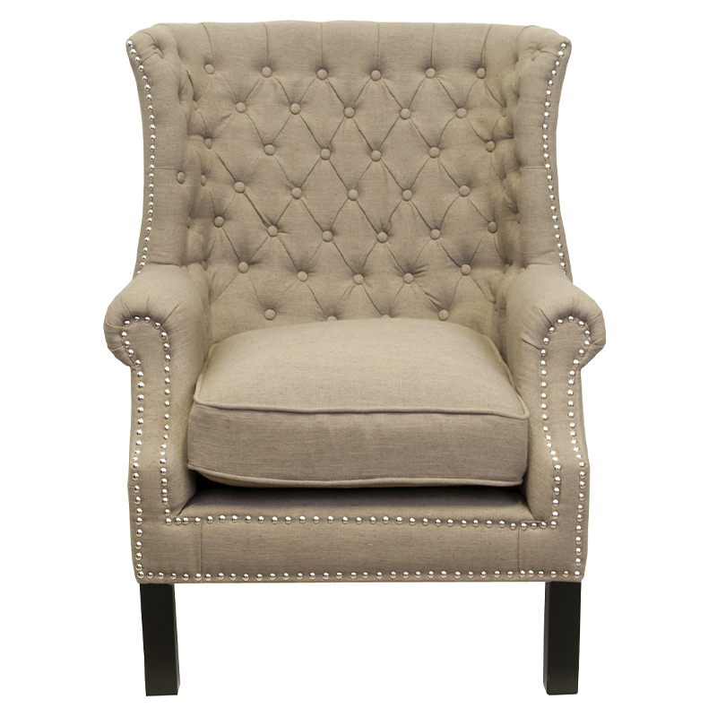 Кресло Charlie Armchair brown flax Светло-коричневый Кресло Charlie Armchair brown flax Светло-коричневый в Костроме | Loft Concept