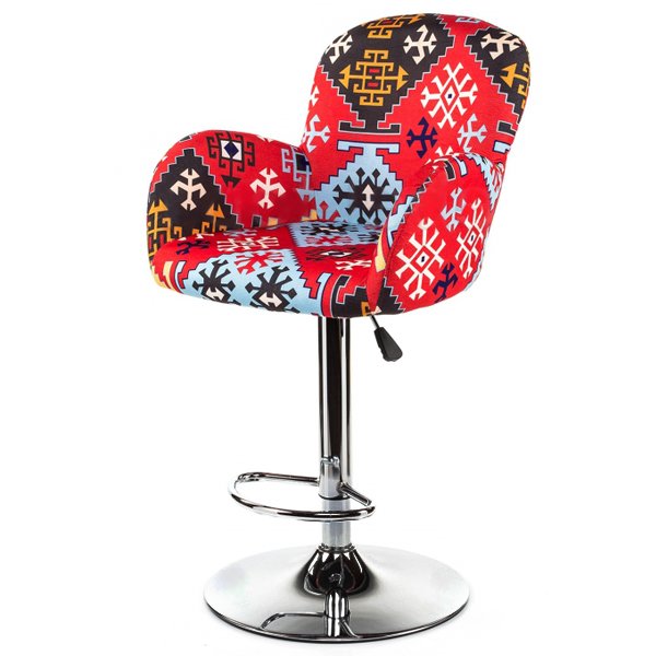 Барный стул Kelim Bar Stool Красный Хром Барный стул Kelim Bar Stool Красный Хром в Костроме | Loft Concept