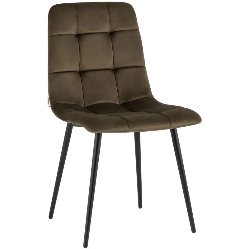 Стул NANCY Chair Коричневый Велюр Коричневый Черный Стул NANCY Chair Коричневый Велюр Коричневый Черный в Костроме | Loft Concept