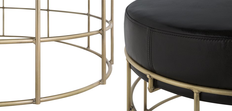 Пуф Cage Rods Gold 80 Пуф Cage Rods Gold 80 - Loft-Concept в Костроме
