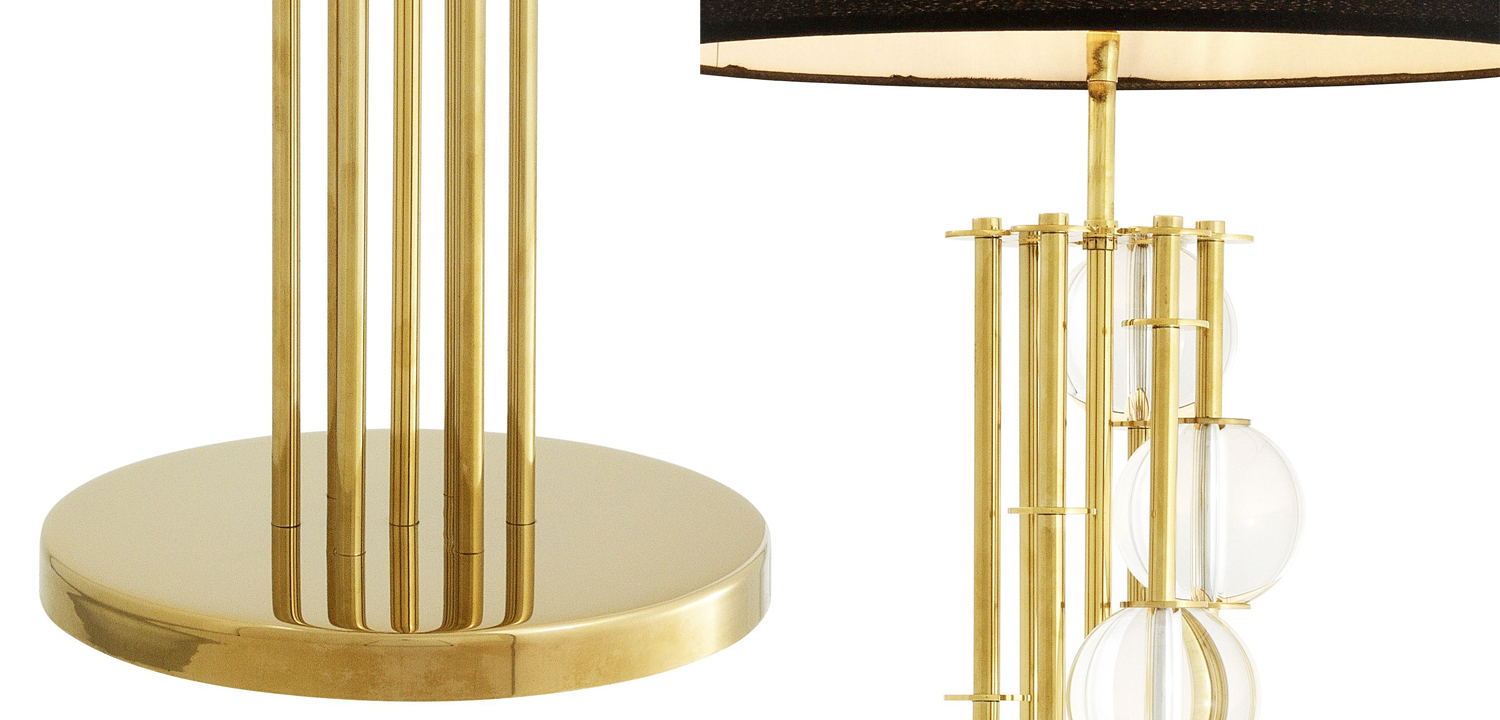 Торшер Eichholtz Floor Lamp Lorenzo Gold & black - фото