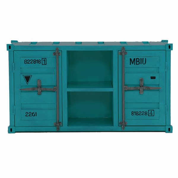 ТВ тумба Морской контейнер Loft TV container turquoise Бирюзовый ТВ тумба Морской контейнер Loft TV container turquoise Бирюзовый в Костроме | Loft Concept