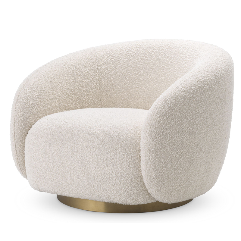 Кресло Eichholtz Swivel Chair Brice Кремовый Латунь Кресло Eichholtz Swivel Chair Brice Кремовый Латунь в Костроме | Loft Concept