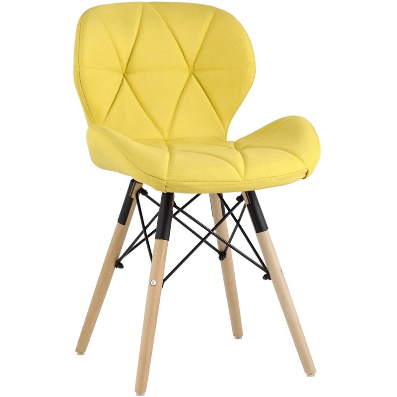 Стул Jeroen Chair Рогожка Желтый Цвет Желтый Древесина Черный Стул Jeroen Chair Рогожка Желтый Цвет Желтый Древесина Черный в Костроме | Loft Concept
