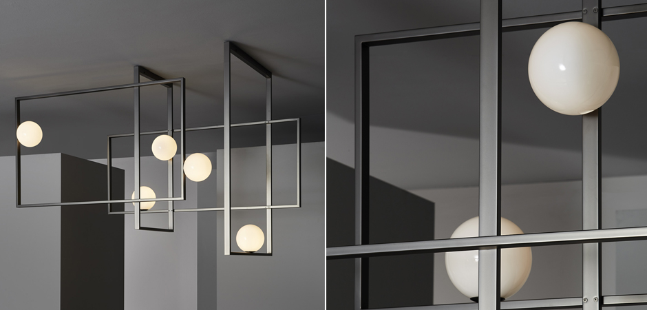 Люстра Mondrian Glass Venicem Ceiling Lamp graphite Люстра Mondrian Glass Venicem Ceiling Lamp graphite - Loft-Concept в Костроме