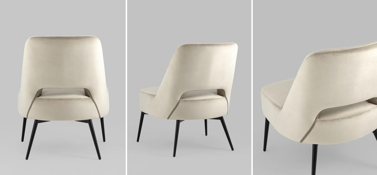 Кресло Alba бежевый велюр - фото №1