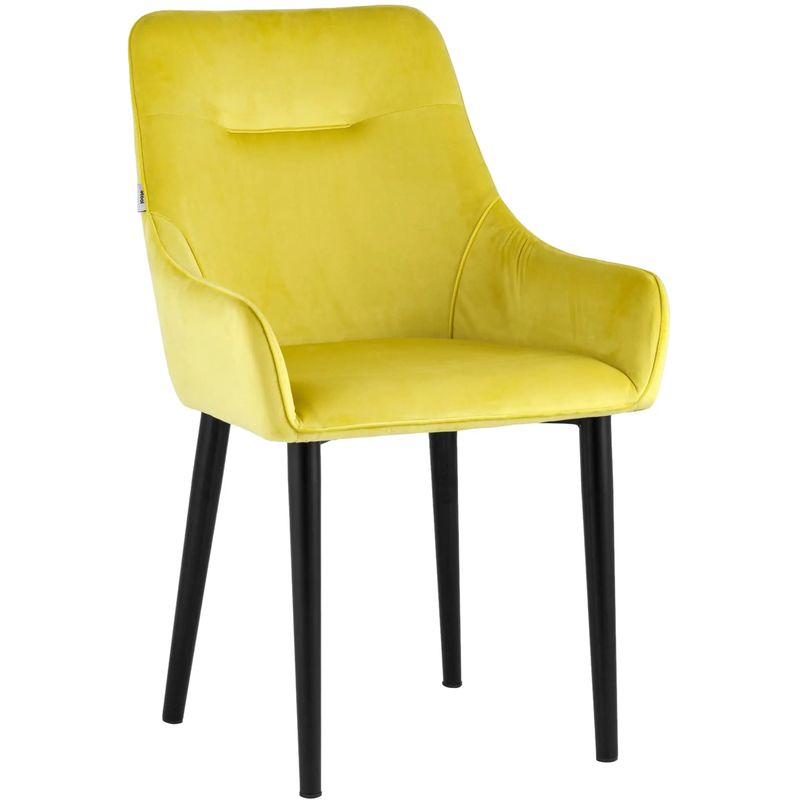 Стул Joan Chair Желтый Велюр Желтый Черный Стул Joan Chair Желтый Велюр Желтый Черный в Костроме | Loft Concept