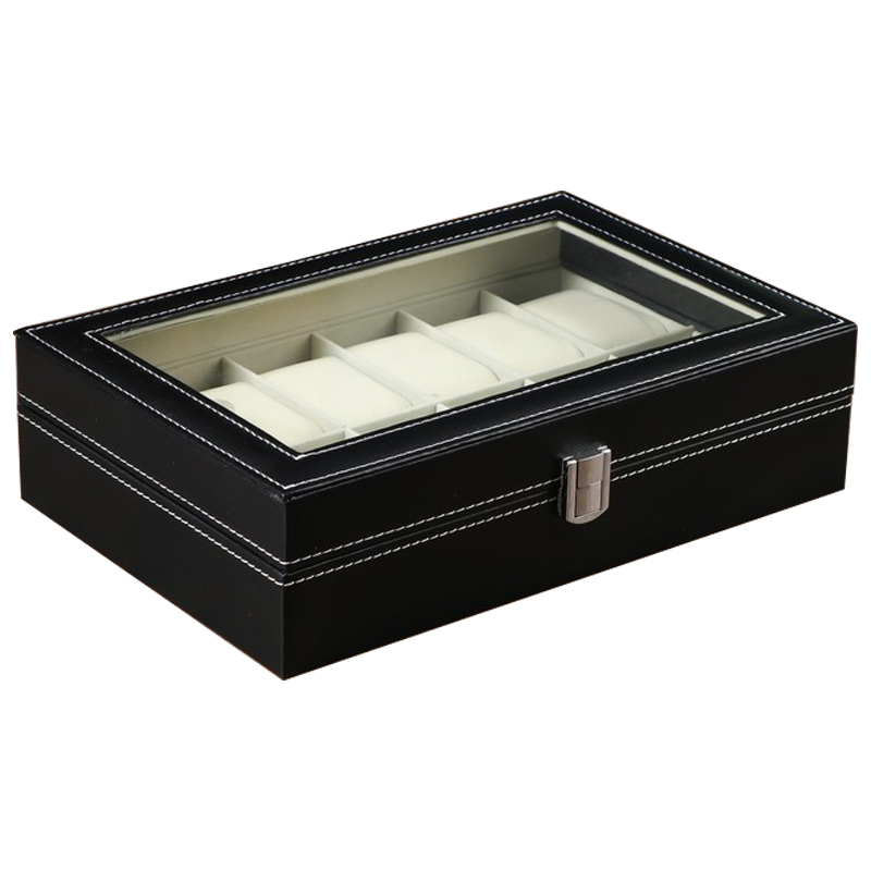 Шкатулка для часов Edgar Watch Box Черный Бежевый Шкатулка для часов Edgar Watch Box Черный Бежевый в Костроме | Loft Concept