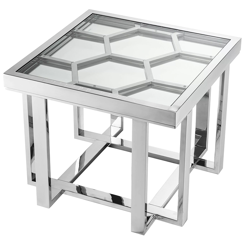 Приставной стол Philipp Plein Side Table Skeleton Chrome Хром Зеркало Прозрачное Стекло Приставной стол Philipp Plein Side Table Skeleton Chrome Хром Зеркало Прозрачное Стекло в Костроме | Loft Concept