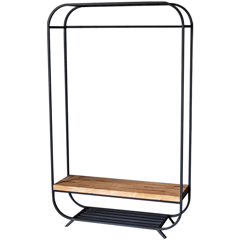 Рейл Cade Industrial Metal Rust Clothes Rail Черный Древесина Рейл Cade Industrial Metal Rust Clothes Rail Черный Древесина в Костроме | Loft Concept