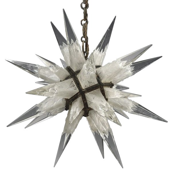 C. J. Weinstein Rock Сrystal Star Chandelier Темная бронза винтаж Прозрачный (Transparent) C. J. Weinstein Rock Сrystal Star Chandelier Темная бронза винтаж Прозрачный (Transparent) в Костроме | Loft Concept