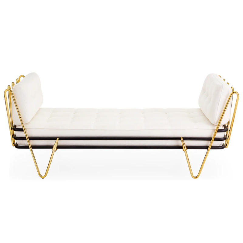 Кушетка Jonathan Adler Maxime Daybed Молочный Золотой Кушетка Jonathan Adler Maxime Daybed Молочный Золотой в Костроме | Loft Concept
