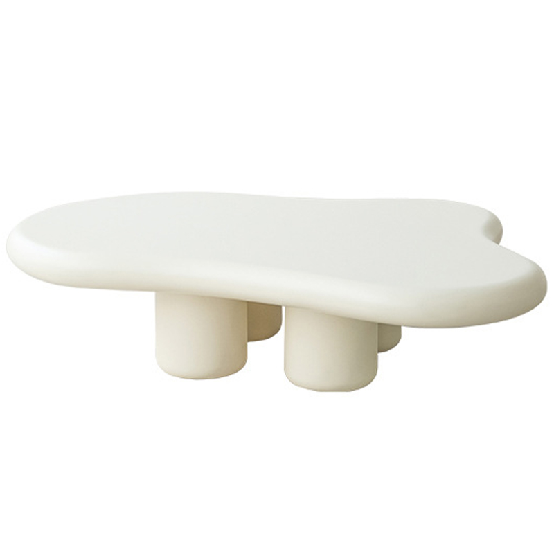 Кофейный стол со столешницей изогнутой формы Curved Shape Coffee Table ivory ( слоновая кость ) Кофейный стол со столешницей изогнутой формы Curved Shape Coffee Table ivory ( слоновая кость ) в Костроме | Loft Concept